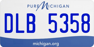 MI license plate DLB5358