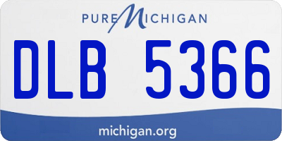 MI license plate DLB5366