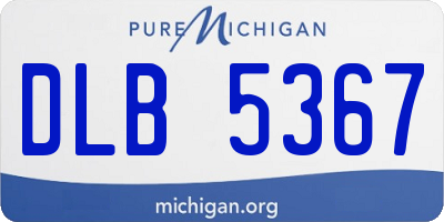 MI license plate DLB5367