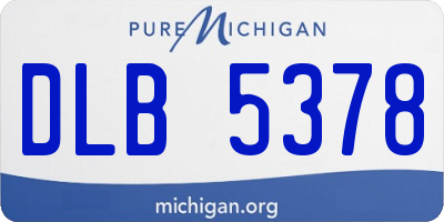 MI license plate DLB5378