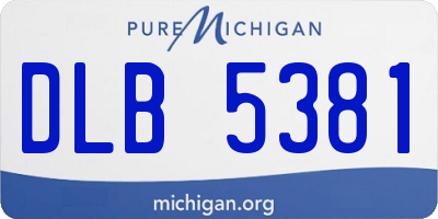 MI license plate DLB5381