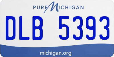 MI license plate DLB5393