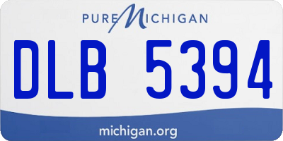 MI license plate DLB5394