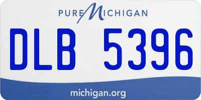 MI license plate DLB5396