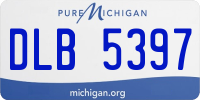 MI license plate DLB5397