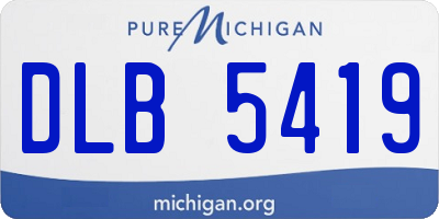 MI license plate DLB5419