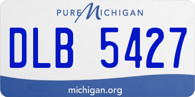 MI license plate DLB5427