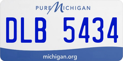 MI license plate DLB5434