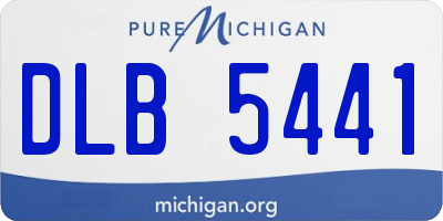 MI license plate DLB5441