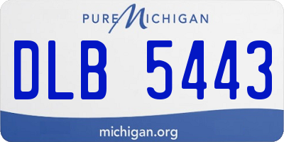 MI license plate DLB5443