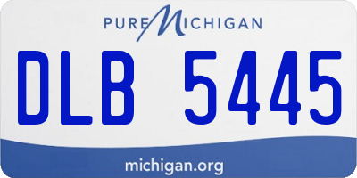 MI license plate DLB5445