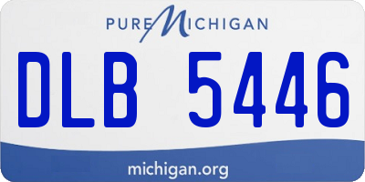 MI license plate DLB5446