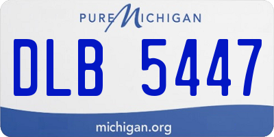 MI license plate DLB5447