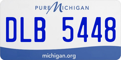 MI license plate DLB5448