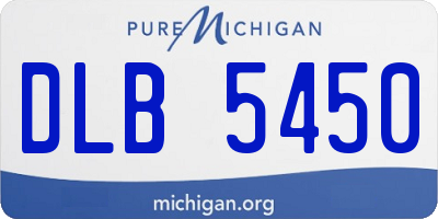 MI license plate DLB5450