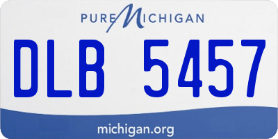 MI license plate DLB5457