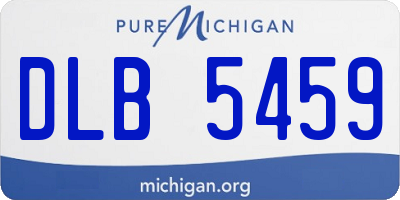MI license plate DLB5459