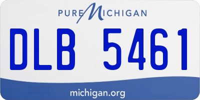 MI license plate DLB5461