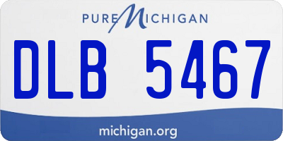 MI license plate DLB5467