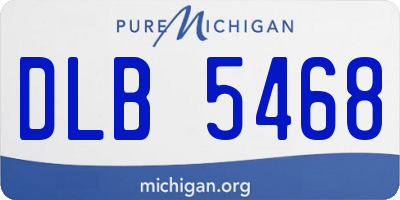 MI license plate DLB5468