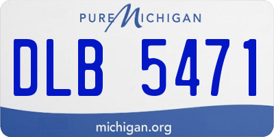 MI license plate DLB5471
