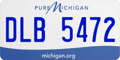 MI license plate DLB5472