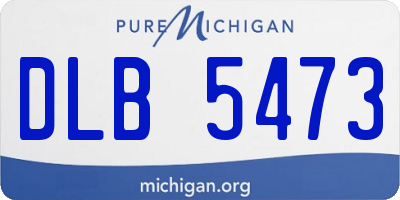 MI license plate DLB5473