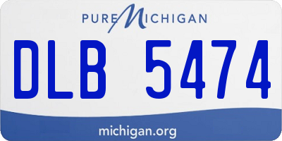MI license plate DLB5474