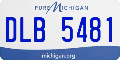 MI license plate DLB5481