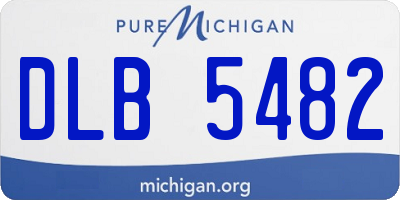 MI license plate DLB5482