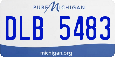 MI license plate DLB5483