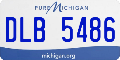 MI license plate DLB5486
