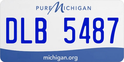 MI license plate DLB5487