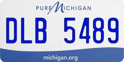 MI license plate DLB5489