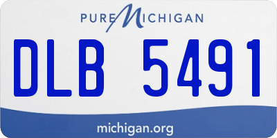 MI license plate DLB5491
