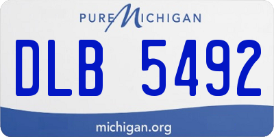 MI license plate DLB5492