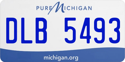 MI license plate DLB5493