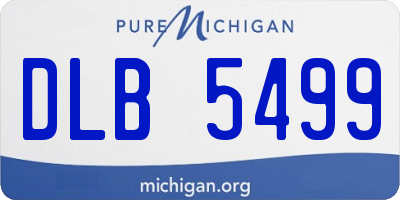 MI license plate DLB5499
