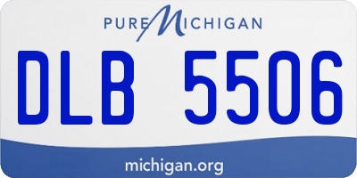 MI license plate DLB5506