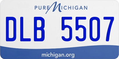 MI license plate DLB5507