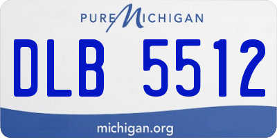 MI license plate DLB5512