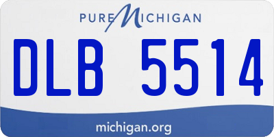 MI license plate DLB5514