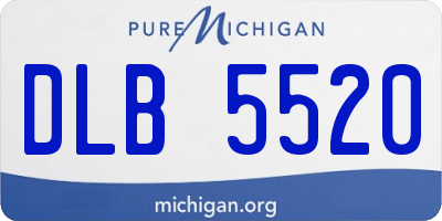 MI license plate DLB5520