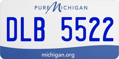 MI license plate DLB5522