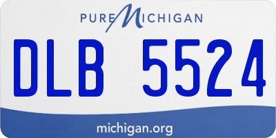 MI license plate DLB5524