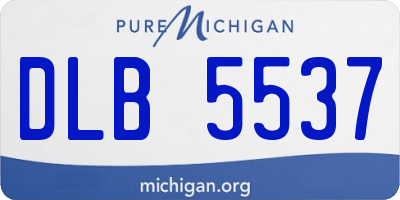 MI license plate DLB5537