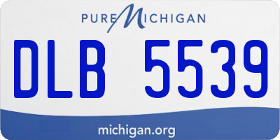 MI license plate DLB5539