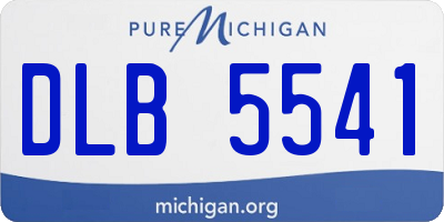 MI license plate DLB5541