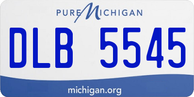 MI license plate DLB5545