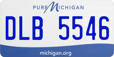 MI license plate DLB5546